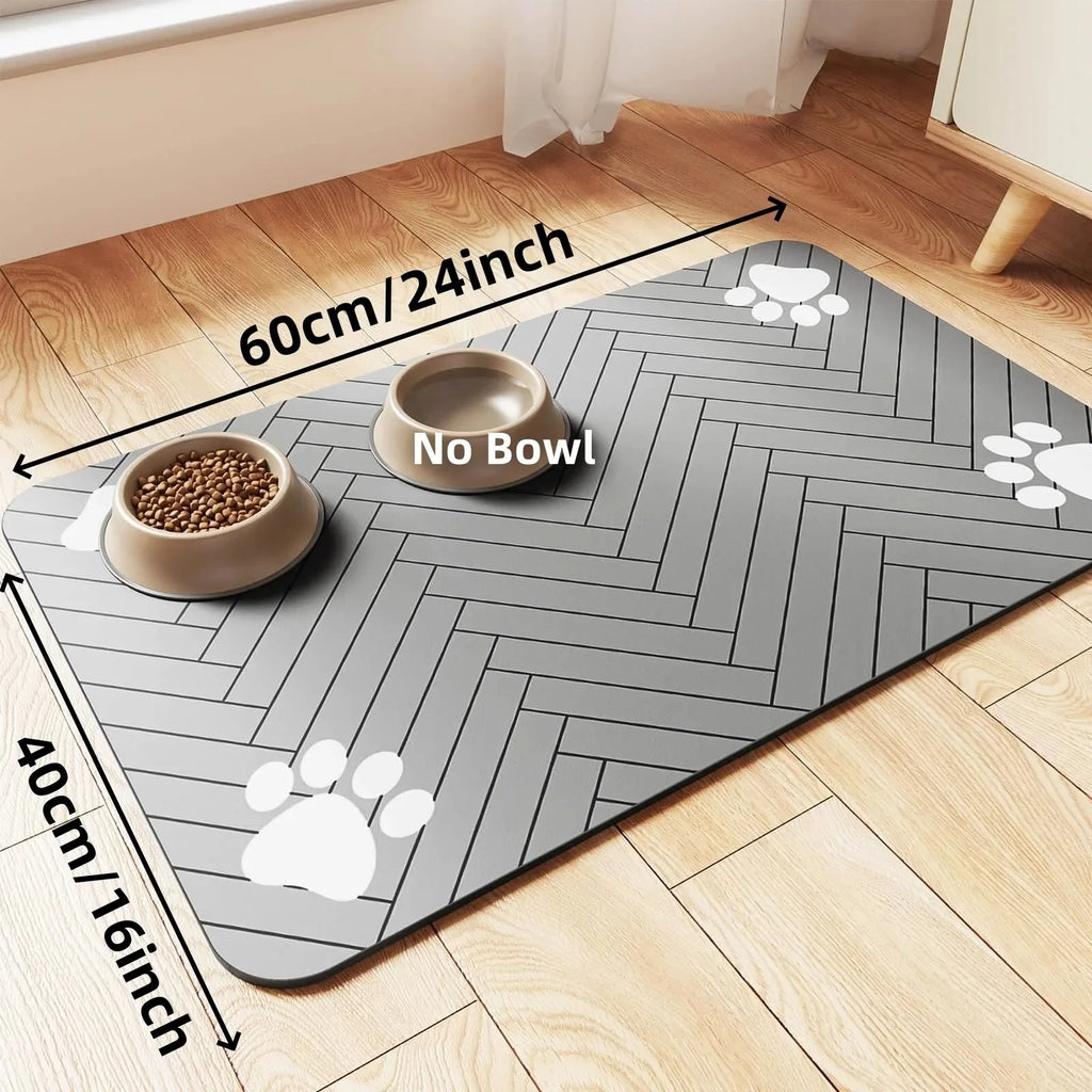 Absorbent Pet Feeding Mat for Dogs & Cats – Quick-Dry, Waterproof & Non-Slip