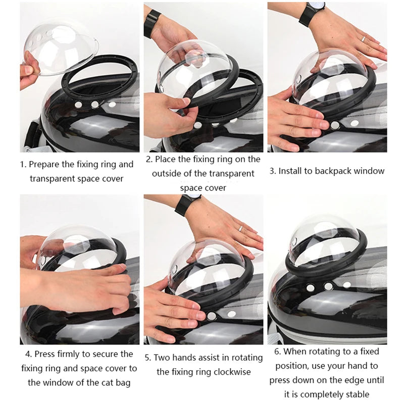 Breathable Space Capsule Pet Carrier Backpack for Cats